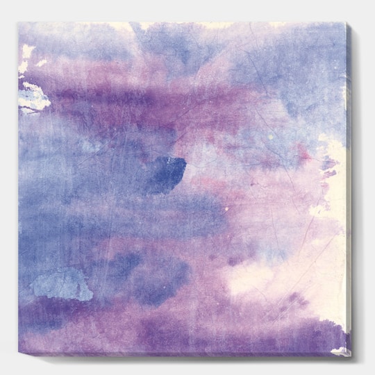 Designart - Watercolor Purple Haze II - Modern & Contemporary Canvas Artwork